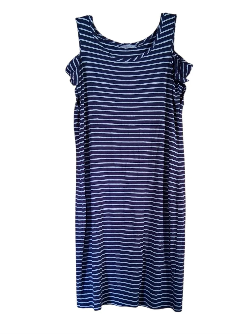 Athleta Striped Cold Shoulder Dress Size XL